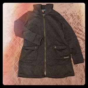 Merrell Blue Hooded Long Zip Up Sweatshirt Jacket